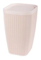 Контейнер для мусора 10л Вязаное плетение бежевый 