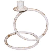 ДЕКОР Подсвечник Кольцо 1свеча бел золото РЗДИ/1шт