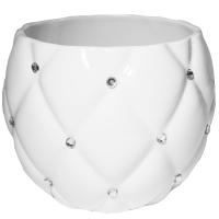 Кашпо Moon d16, h13см белый  074667