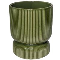 Кашпо Barcelona d16, h20см зеленый матовый 074680
