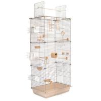 Клетка д/птиц ЛОРА-3 ECO 58*40*126см (укомплект) 3 секции бежевая/4612/Дарэлл