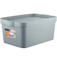 Ящик д/хранения 7,5л Keeplex Trendy с крышкой серый топаз KL3503 /10шт/ПР