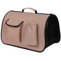 Сумка переноска ХАРД С КАРМАНАМИ L 46*27*28см СП-57 бежевый меланж