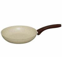 R-2226Сковорода алюмин. D26 с антипр. покр. индук. дно кремовый гранит /12шт/ Маруся  