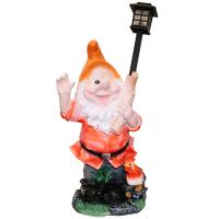 Гном с фонарем и петухом H-61см 169415