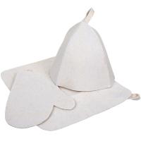 Набор подарочный "Банные штучки" 3 предмета(шапка,коврик,рукавица) 42013/20шт/Профит