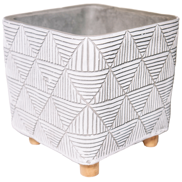 Кашпо Etno на ножках d14;h15см серый 062600