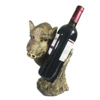 Подставка под бутылку Кабан (золото) L14W22H28см 713997/I128