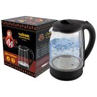 Чайник электр. 2л МАТРЕНА стекло, черный МА-009 Чайник электр. 2л МАТРЕНА стекло, черный МА-009