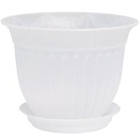 Цветочный горшок Виноград 1,6л прозрачный с поддоном 5PL0141