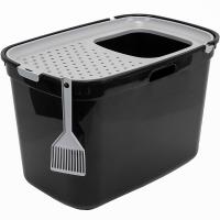 Туалет бокс д/кошек ZooM 59*39*38см с верхним входом черный/2932/Дарэлл