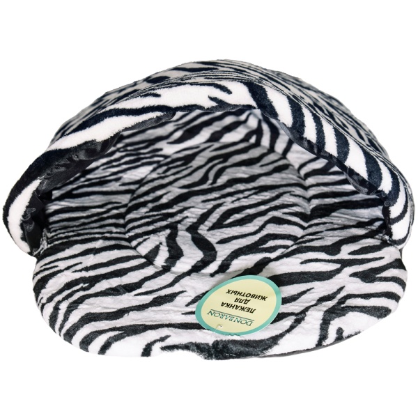 Лежак тапок стеганый поролоновый принт САФАРИ ЗЕБРА 52*46*20см/DONBARON