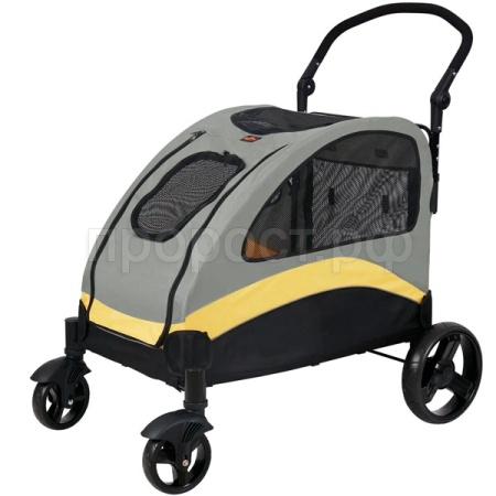 Коляска-тележка д/животных 90х73х108см КЛ-5 до 60кг желто-серый
