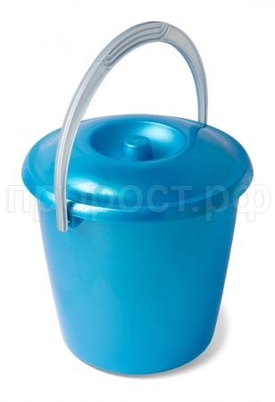 Ведро Соло 10л с крышкой бирюзовый