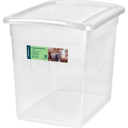 Ящик д/хранения 20л Keeplex Laconic с крышкой прозрачный кристалл KL2506 /6шт/ПР