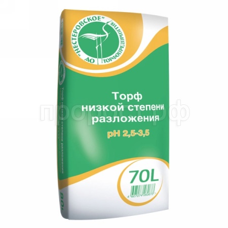 Торф фрезерный кислый  70л  Нестеровский