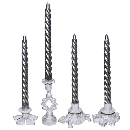 ДЕКОР Подсвечник Лягушка бел серебро РЗДИ/1шт