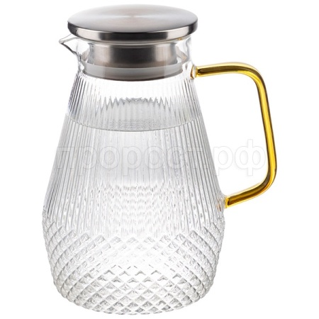 Кувшин 1,6л Aroma рельефного стекла крышка-фильтр 106478 /12шт/Leonord