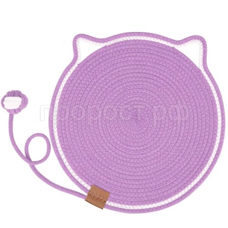 Когтеточка-коврик с хвостом 50см КД-74 фиолетовый