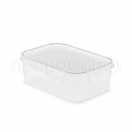 Контейнер д/разогр. в СВЧ Прайм 1л прямоугольная на защелках М8501