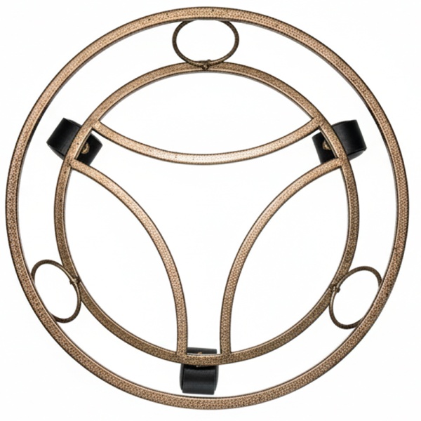 Подставка РЗДИ Напол низкая один горшок на колесах антик бронза 22