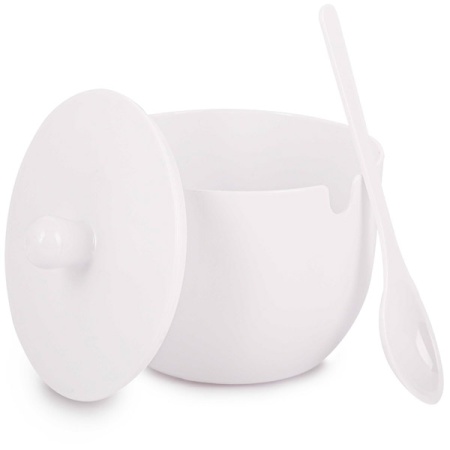 Сахарница Джелли 0,39л с крышкой/ложкой белый М8295 /12шт/ Альтерн 