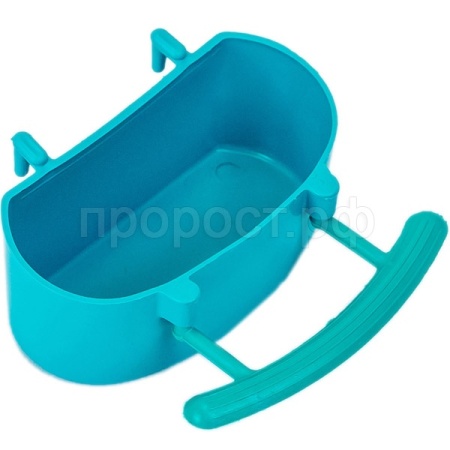Кормушка д/птиц меж прутиков 50мл малая открытая 5069бирюз/Дарэлл