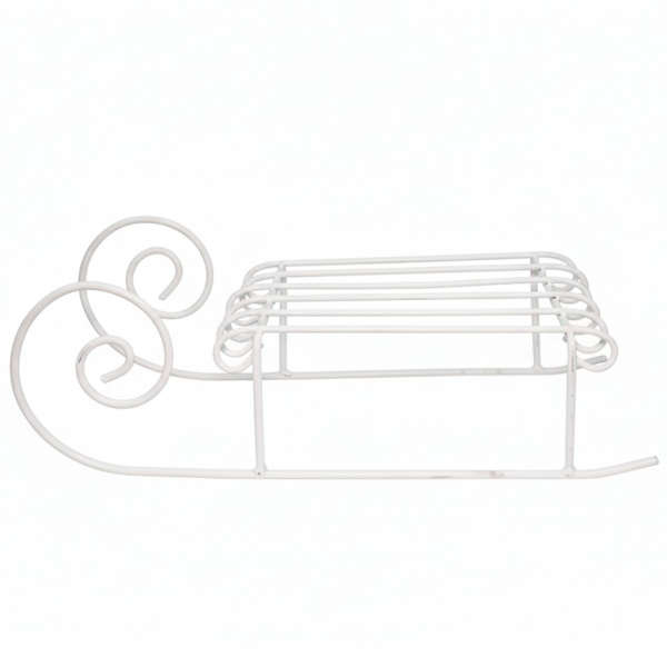 ДЕКОР Фигура Сани 90-11 белые РЗДИ/1шт