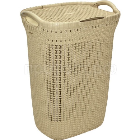 Корзина д/белья Santa 55л бежевая 05074 /1шт/Милих