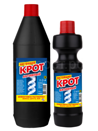 Средство от засоров КРОТ Активный 1л Средство от засоров КРОТ Активный 1л