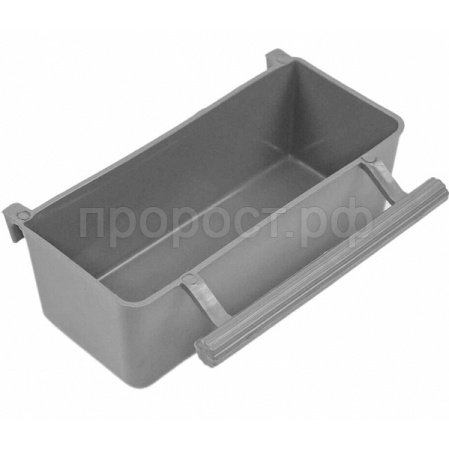 Кормушка д/птиц прямоугольная в клетку 9*3,5*3см серая 5062/Дарэлл