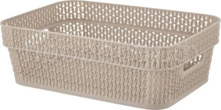 Корзина д/хранения Keeplex Ajur 3л с ручками бежевый топаз KL4110 /16шт/ПР