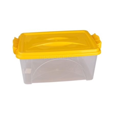Контейнер для хранения 4,5л прямоугольный с ручками