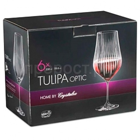 Набор бокалов для вина TULIPA 6шт 550мл /CR550101T