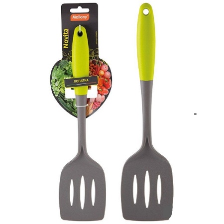 Лопатка с отверстиями Novita из нейлона с цветной ручкой из TPR  