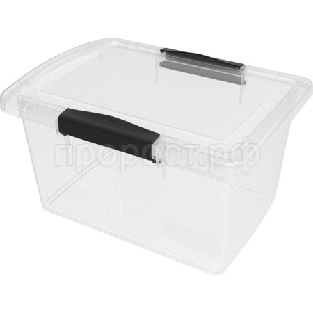 Ящик д/хранения 2,5л Keeplex Vision с защелками прозрачный кристалл KL2494 /12шт/ПР