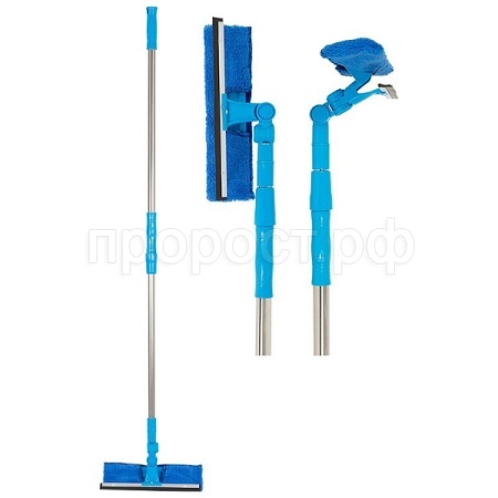 Окномойка с насадкой из микрофибры с телескоп. ручка 85-120см WS-09 006872 