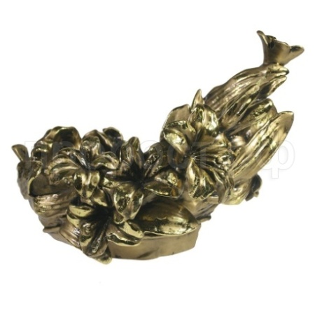 Подставка под бутылку Лилии (золото) L28W20H20см 713398/I047