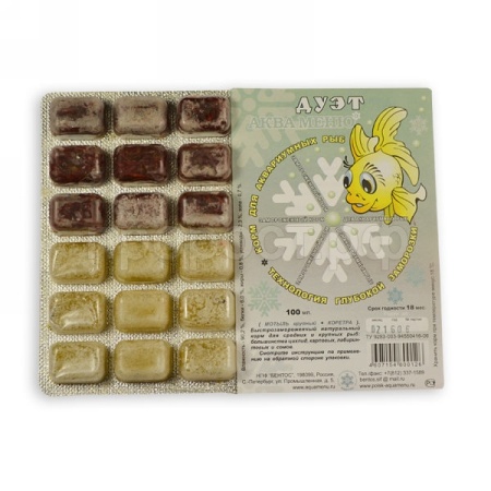 Замороженный корм для рыб в блистере Дуэт