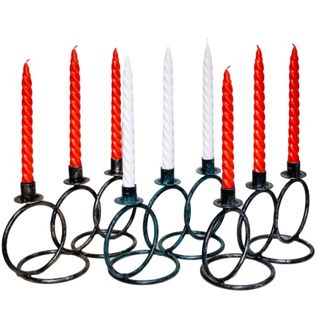 ДЕКОР Подсвечник Кольцо 3 свечи антик серебро РЗДИ/1шт