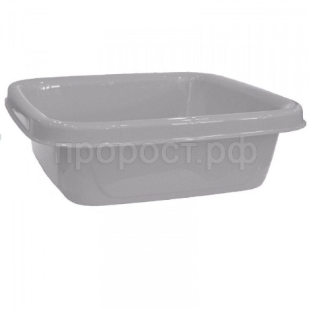 Таз 10л Step квадратный серебряный SV3940/17шт/ПР 