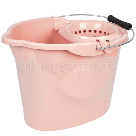 Ведро 12л с отжимом МОП Vogue бежевый 