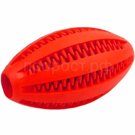 Игрушка с Мяч зубочистка-кормушка регби М 9х5см ИС-52 красный