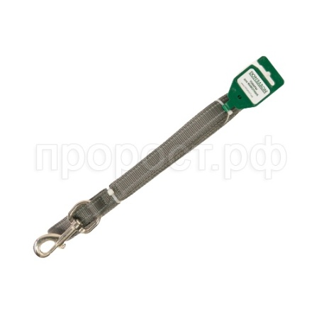 Поводок капрон 20мм*10м серый со светоотражающими полосами DONBARON